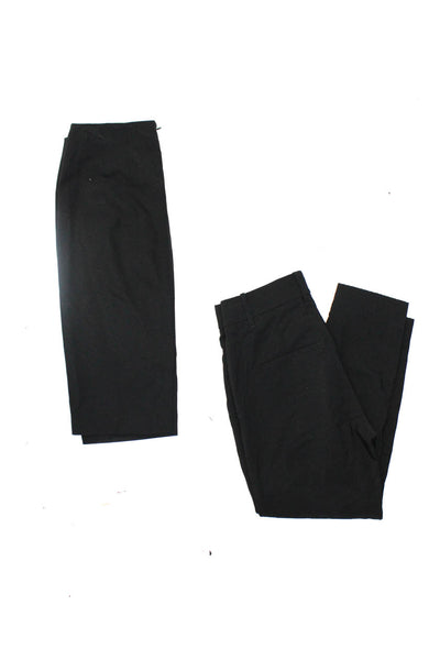 Vince Theory Womens Wool Hook & Eye Zipped Midi Skirt Pants Black Size 2 Lot 2