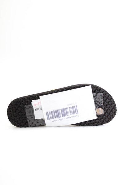 MICHAEL Michael Kors Womens Brown Gold MK FLIP FLOP Shoes Size 5M