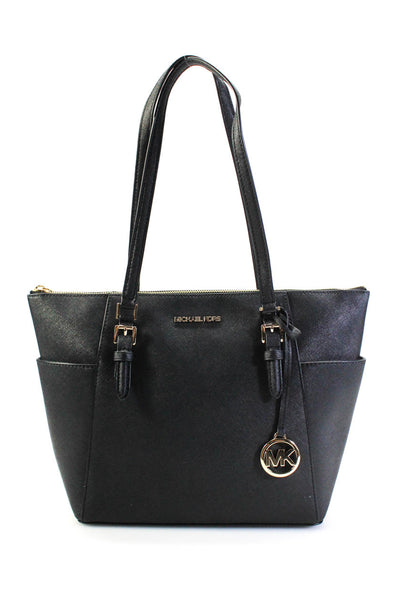 Michael Michael Kors Womens Black Large TZ Tote Shoulder Bag Handbag