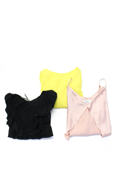 Bailey 44 Womens Sleeveless V Neck Blouse Pink Yellow Black Medium Lot of 3