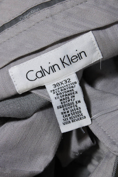 Calvin Klein Mens Four Pocket Straight Leg Pants Trousers Gray Size 30X32