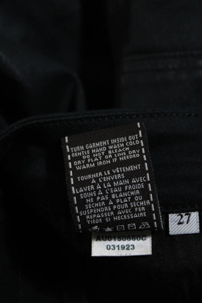 7 For All Mankind Women's Five Pockets Coated Skinny Pant Black Size 27