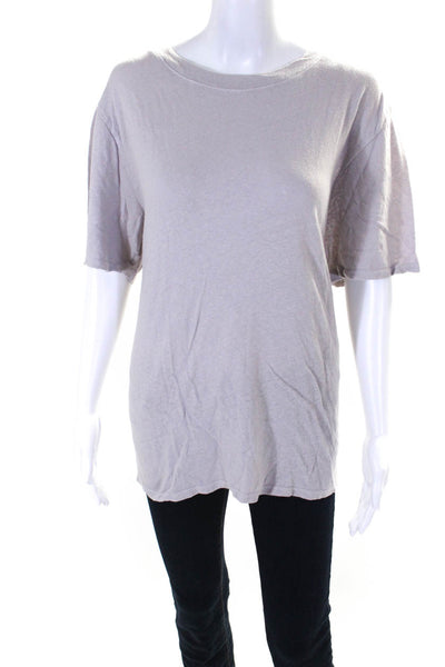 Project Social T Womens Jersey Short Sleeve Crew Neck Tee T-Shirt Gray Size L