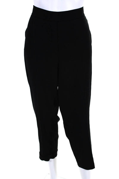 Babaton Women's Elastic Waist Flat Front Straight Leg Dress Pant Back Size 14