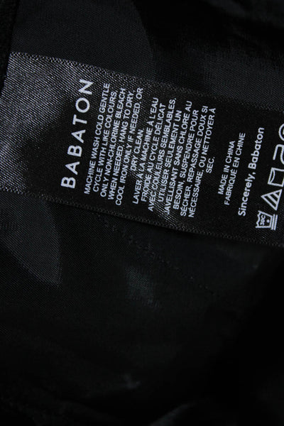 Babaton Women's Elastic Waist Flat Front Straight Leg Dress Pant Back Size 14