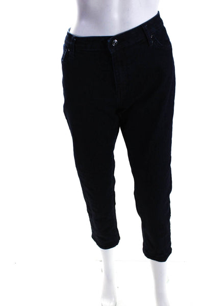 Broome Street Women's Button Closure Dark Wash Straight Leg Denim Pant Size 32