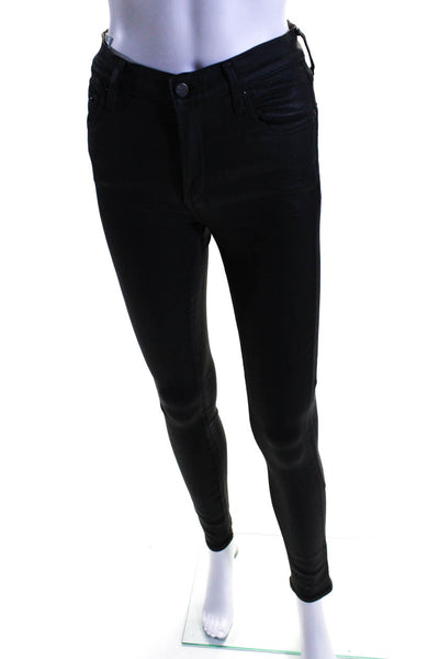 C of H Los Angeles Women's Midrise Bootcut Coated Denim Pant Gray Size 28