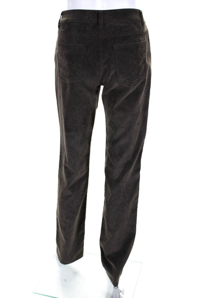 Chervo Womens High Waist Slim Skinny Corduroy Golf Pants Brown Size 8