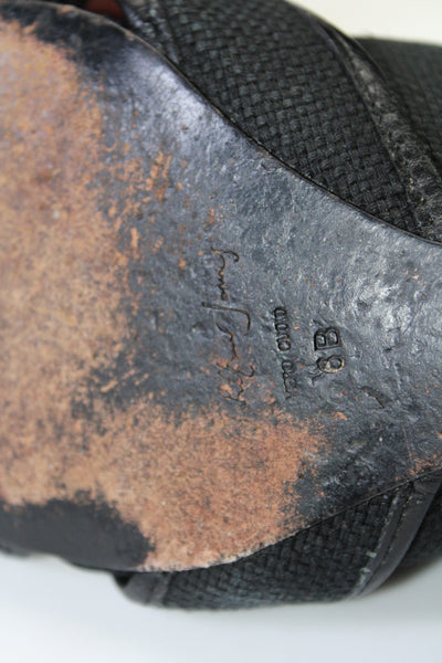 Elizabeth and James Womens Cross Strap Slide On Wedge Pumps Black Size 6 B