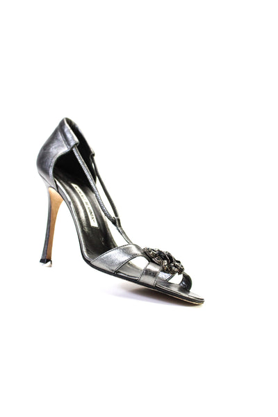 Elizabeth and James Womens Cross Strap Slide On Wedge Pumps Black Size 6 B