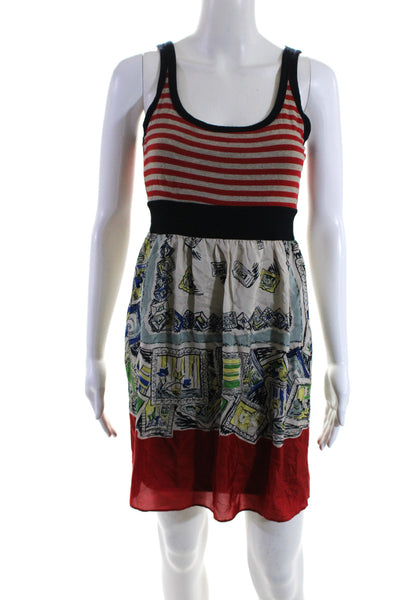 Bailey 44 Women's Scoop Neck Sleeveless Multicolor Mini Dress Size S