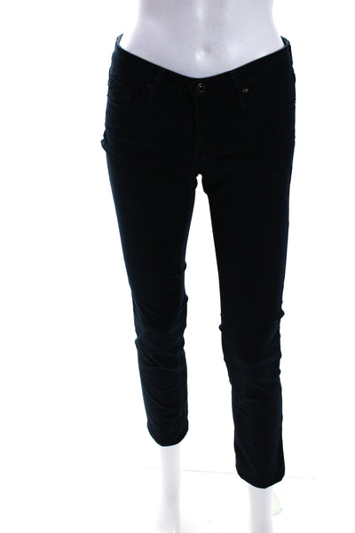 AG Adriano Goldschmied Womens The Stilt Cigarette Jeans Navy Blue Size 26