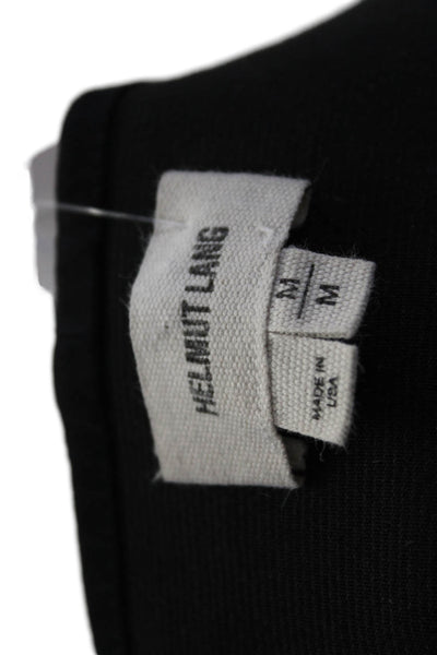 Helmut Lang Womens Solid Black Mid-Rise Pull On Skinny Leg Pants Size M