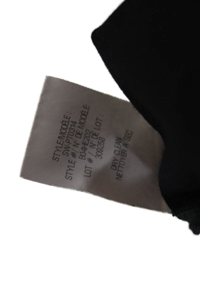 Helmut Lang Womens Solid Black Mid-Rise Pull On Skinny Leg Pants Size M