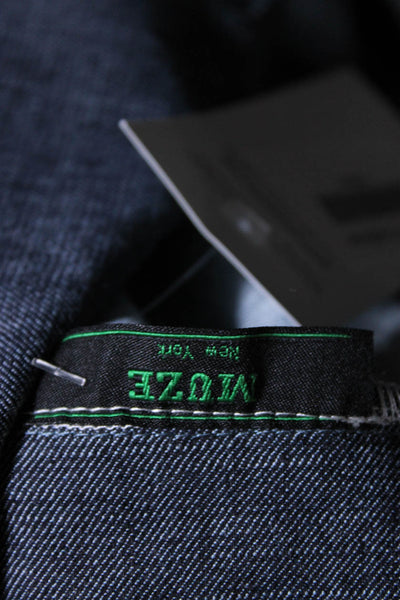 Muze New York Womens Blue Chambray Collar Long Sleeve Button Down Shirt Size 8