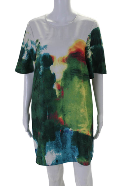 Rachel Rachel Roy Womens Abstract Print Shirt Dress Multi Colored Size Medium