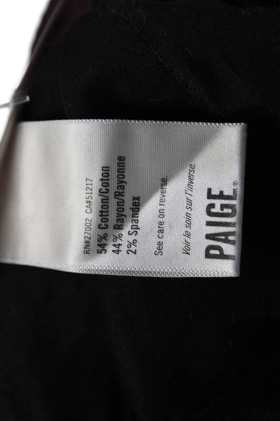 Paige Womens Zipper Fly High Rise Velvet Hoxton Ankle Jeans Deep Purple Size 27