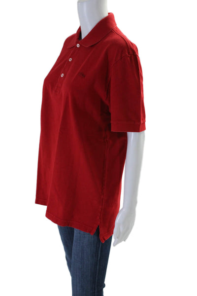 Lacoste Mens Short Sleeve Embroidered Collared  Polo Shirt Red Size 5