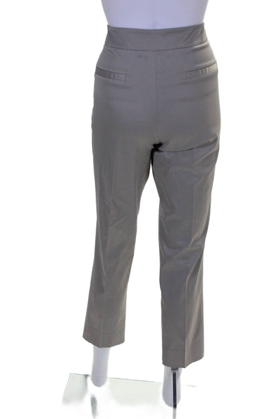 D. Exterior Womens High Rise Slim Leg Pants Beige Cotton Blend Size EUR 46
