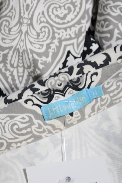 J. Mclaughlin Women's Short Sleeves Button Down Bandana Print Shirt Size M