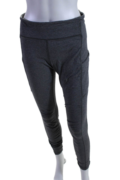 Lululemon Womens Elastic Waist Tapered Compression Leggings Gray 28