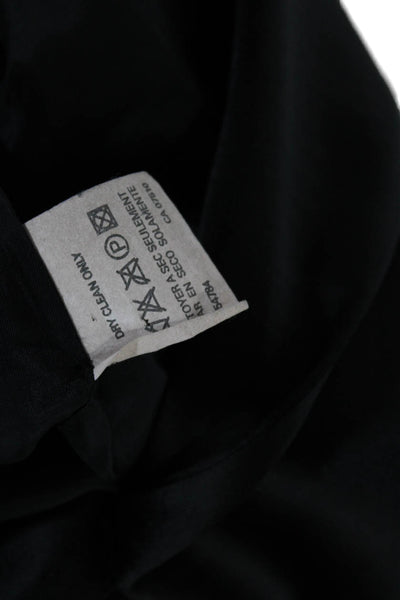 Emanuel Liberte Womens Satin Single Breasted Blazer Jacket Black Size 12