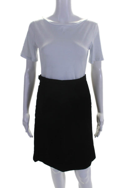 Calvin Klein Womens Velvet Flat Front Mini Skirt Plush Black Size 10