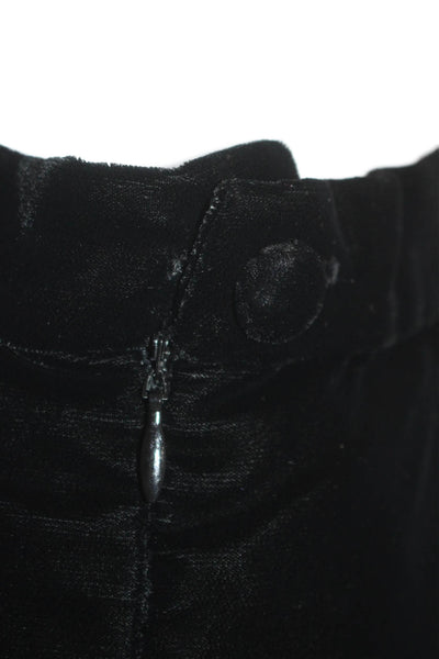 Calvin Klein Womens Velvet Flat Front Mini Skirt Plush Black Size 10