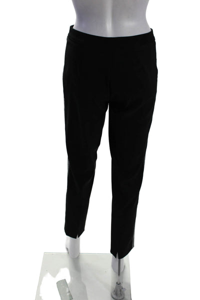 ABS by Allen Schwartz Women's Flat Front Studs Straight Leg Pants Black Size 4