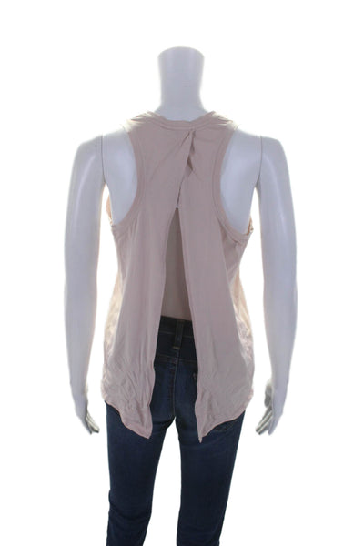 Lululemon Womens Thick Strap Criss Cross Tie Front Fit Workout Tank Pink Size S