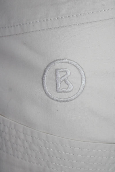 Bogner Womens Zipper Fly Mid Rise Straight Cropped Pants White Cotton Size 6