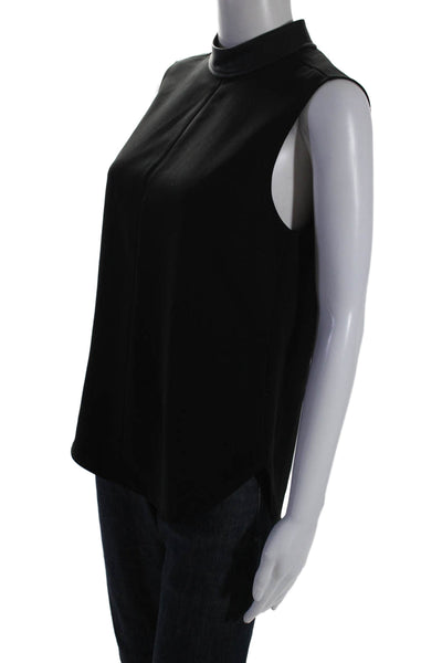 A.L.C. Womens Cut Out High Neck Sleeveless Pullover Blouse Top Black Size 6