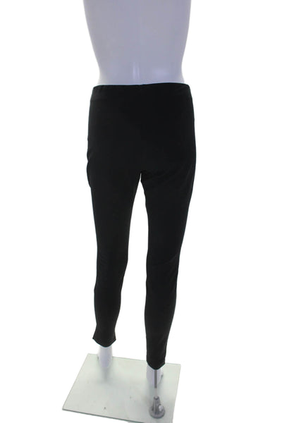 Theory Womens Pull On High Rise Slim Leg Dress Pants Black Cotton Blend Size 4