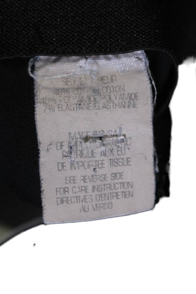 Theory Womens Pull On High Rise Slim Leg Dress Pants Black Cotton Blend Size 4