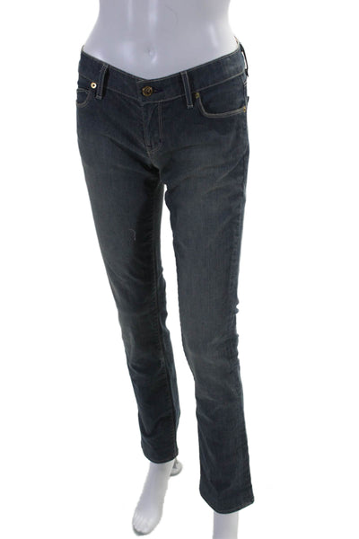 Rich & Skinny Womens Zip Front Tapered Leg Jeans Denim Blue Size 26