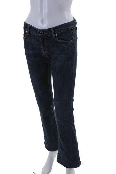 Rich & Skinny Womens Zip Front Tapered Leg Dark Wash Jeans Blue Size 26