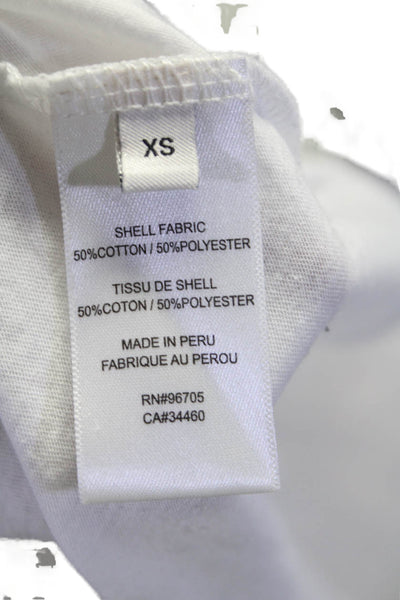 Rebecca Taylor Womens Cotton Long Sleeve Basic Slim Fit Top White Size XS