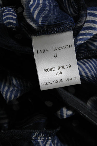Tara Jarmon Womens Sleeveless Back Zip Mid Calf Dress Blue Size 40
