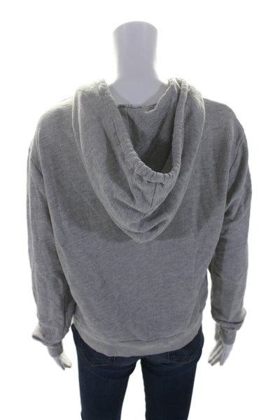 Michael Lauren Womens Cotton Half Zip Pullover Hoodie Gray Size M