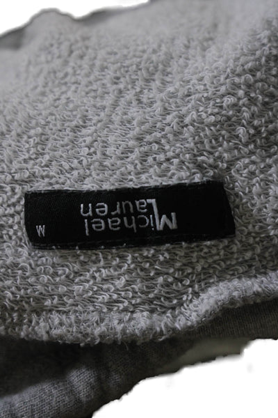 Michael Lauren Womens Cotton Half Zip Pullover Hoodie Gray Size M