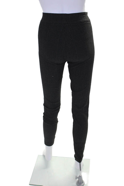 Avenue Montaigne Womens Elastic Waistband Glen Plaid Ankle Leggings Gray Size 2
