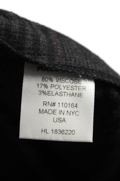 Avenue Montaigne Womens Elastic Waistband Glen Plaid Ankle Leggings Gray Size 2