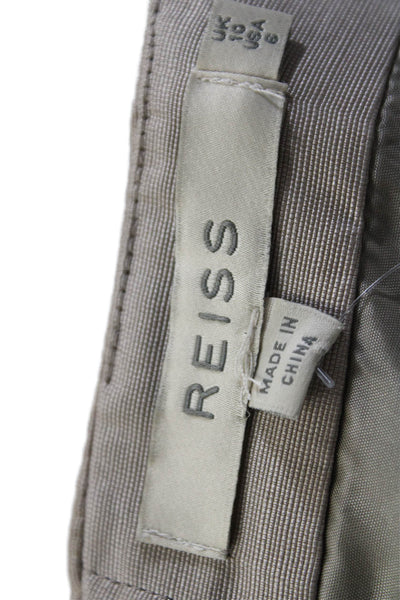 Reiss Womens Sleeveless Sweetheart Tiered Ruffle Short Dress Nude Size 6