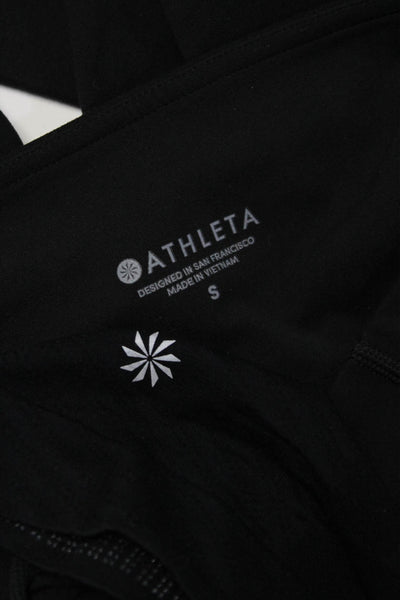 Athleta Womens Top Solid Black Pull On Side Pockets Pants Leggings Size S lot 2