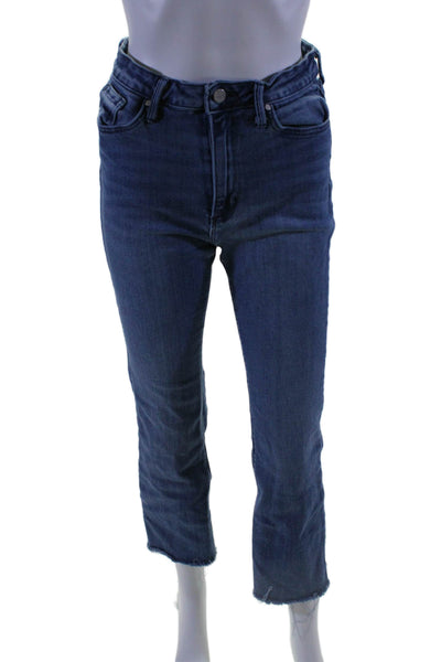 Just Black Denim Womens High Rise Straight Leg Jeans Blue Cotton Size 28