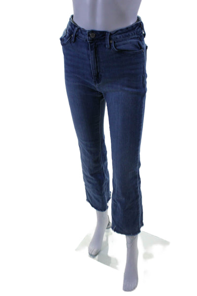 Just Black Denim Womens High Rise Straight Leg Jeans Blue Cotton Size 28