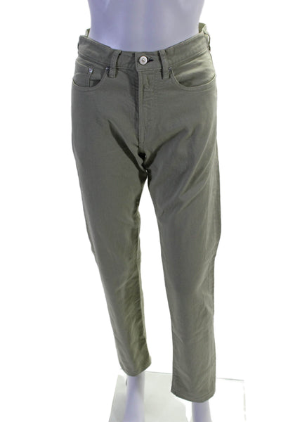 Paul Smith Womens Light Green High Rise Slim Straight Leg Jeans Size 28
