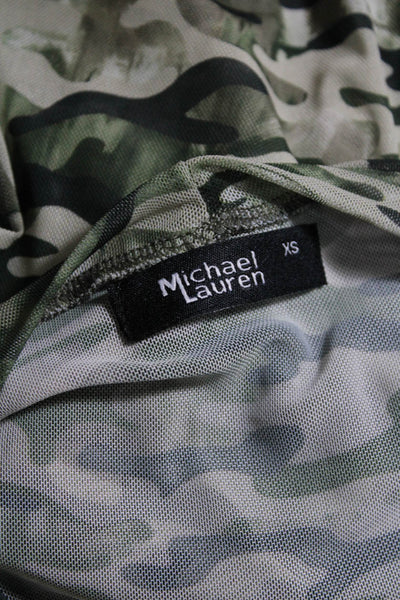 Michael Lauren Women's Short Sleeves Cropped T-Shirt Camouflage Size XS