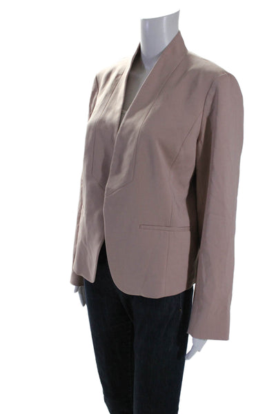 Eileen Fisher Women's Long Sleeves Open Front Lined Blazer Pink Size M