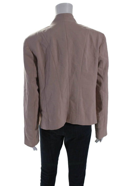 Eileen Fisher Women's Long Sleeves Open Front Lined Blazer Pink Size M